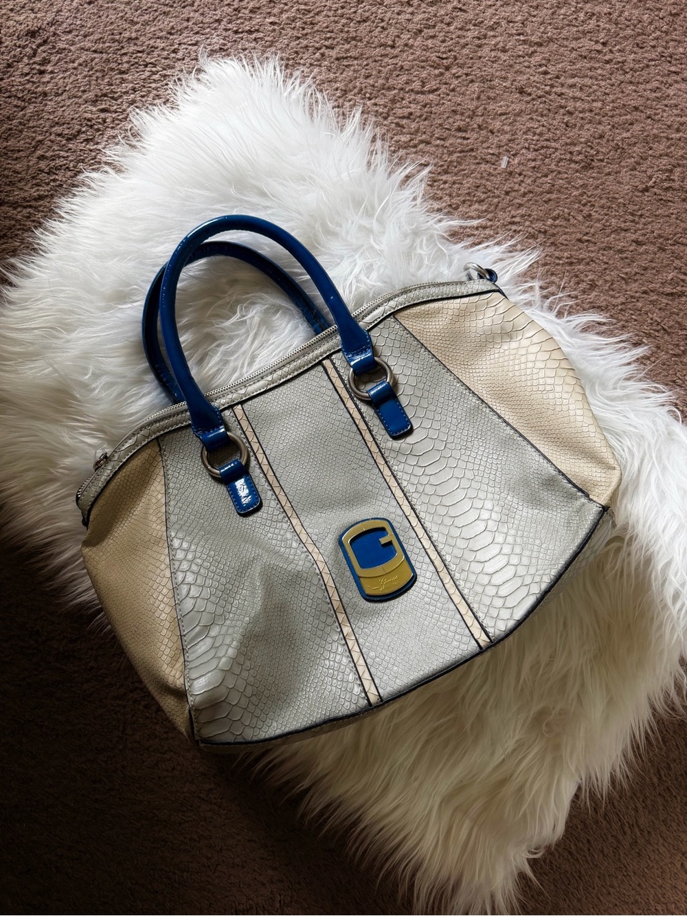 Guess 2000s Faux Snakeskin
Satchel Bag